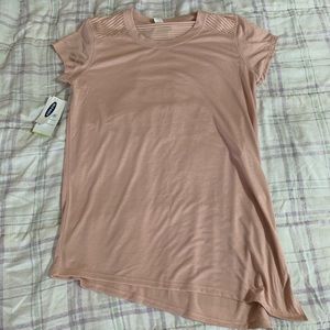 pink old navy active asymmetrical hem shirt